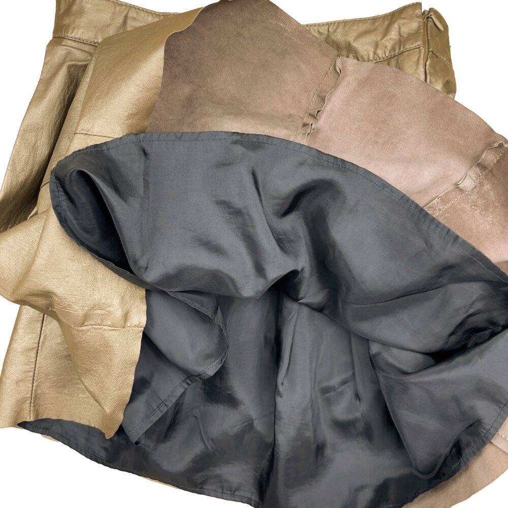 Comptoir Des Cotonniers Gold Mini Skirt - Picture 3 of 9